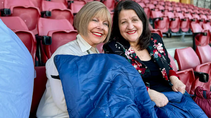Angelique Boileau with supporters at the Vinnies CEO Sleepout in Adelaide